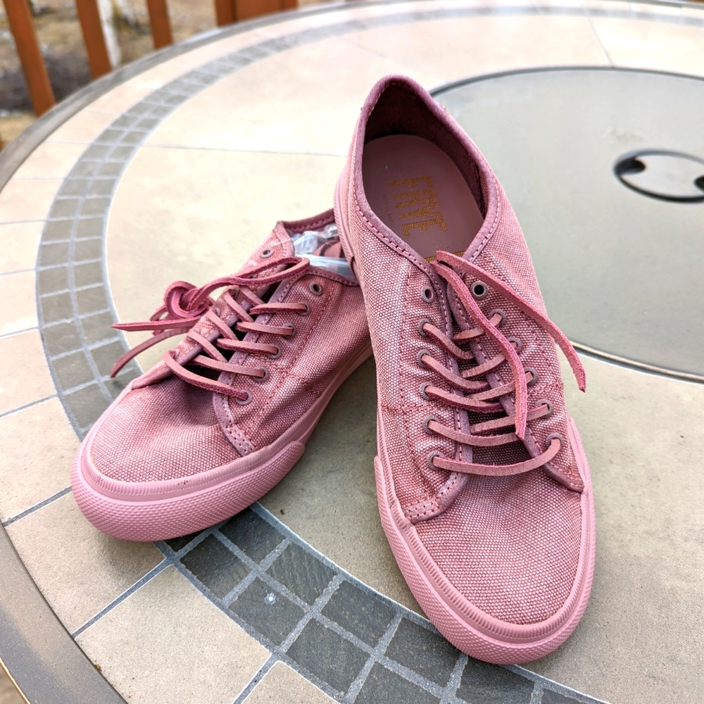 Frye Dusty Pink Canvas Oxfords 7.5